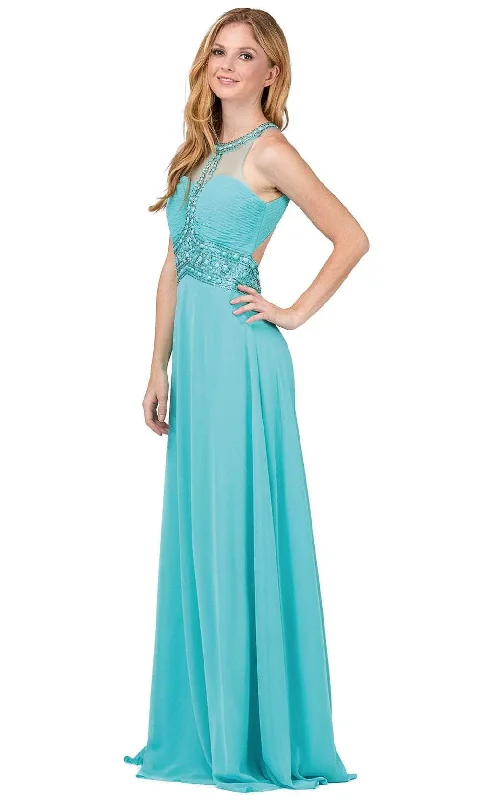 Timeless Women’s Fashion Styles Dancing Queen - Halter Keyhole A-Line Evening Gown 9270