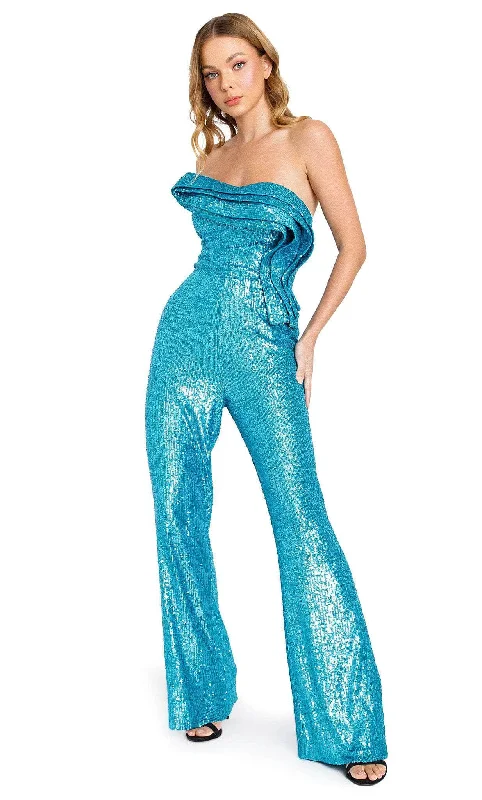 Chic Trends Unveiled Nicole Bakti 7215 - Sequin Jumpsuit