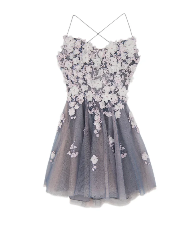 Fashion Sale Alyce Women Grey Penelope Floral Tulle Dress