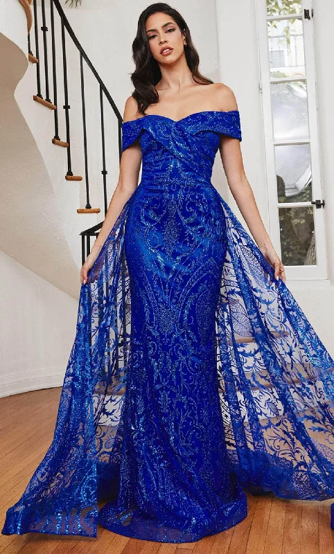 Classic Women’s Clothing Styles Cinderella Divine J836 - Tulle Off-Shoulder Evening Gown