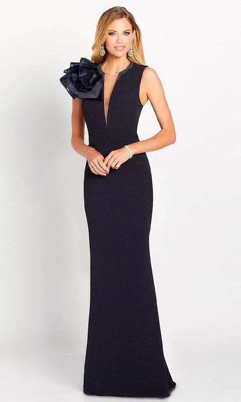 Elegant Women’s Clothing Online Cameron Blake 119645 - Ruffled Shoulder Formal Gown