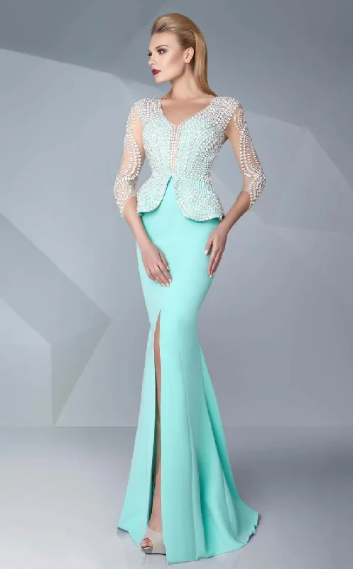 Clothes For Sale MNM Couture - Embellished Illusion Mermaid Gown G0573