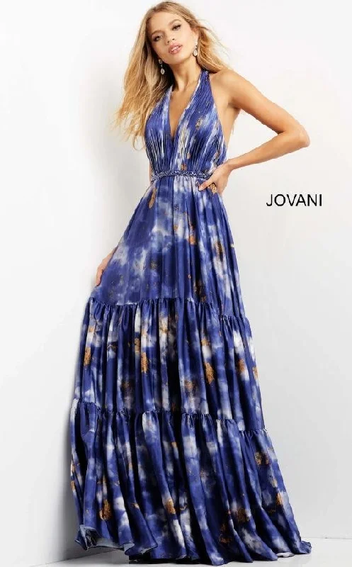 Don't Miss Out Jovani 08577 Halter Long Prom Gown