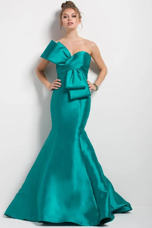 Absurdly Cheap Sale Jovani 51662 Oversized Bow Ornate Strapless Mermaid Gown - 1 pc Green in Size 12 Available