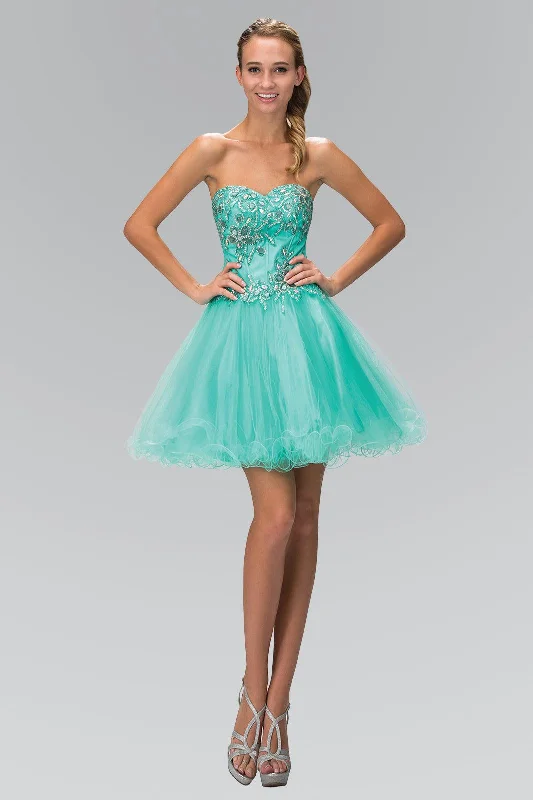 Rocker Chic Fashion Homecoming Short Strapless Cocktail Prom Dress