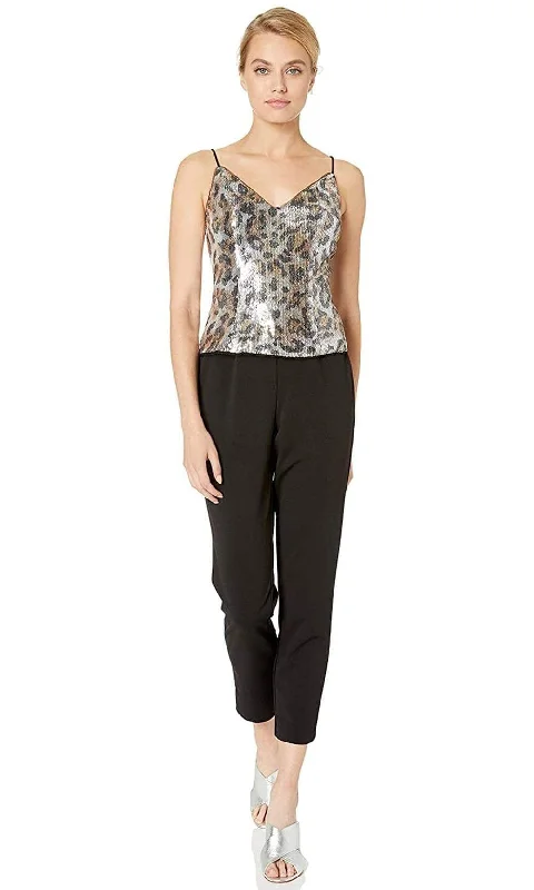 Weekend Exclusive Adrianna Papell - Spaghetti Strap Sequined Top Jumpsuit AP1E206282SC