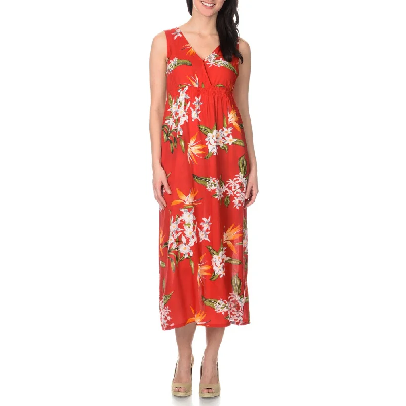 Flash Sales La Cera Women's Cross-over Floral Maxi Dress