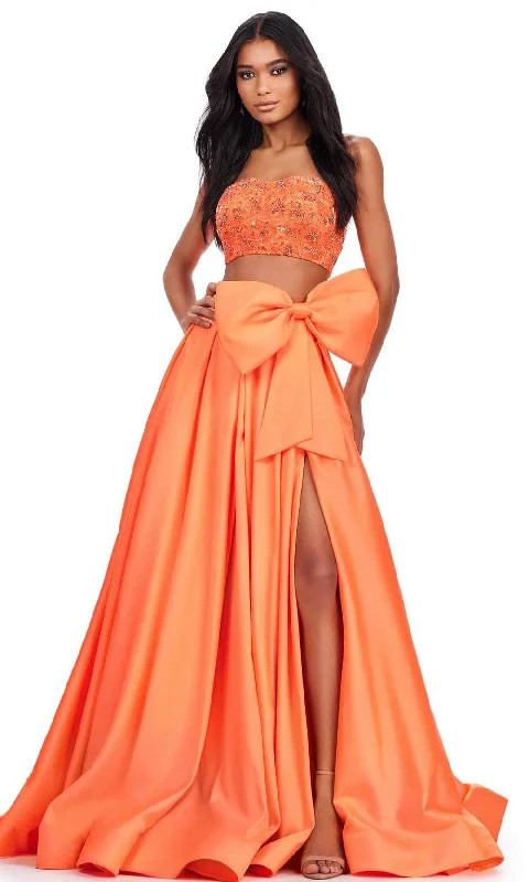 Women Apparel Ashley Lauren 11650 - Bow Accent Strapless Ballgown