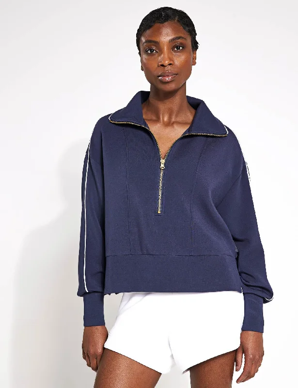 Special Offer For You Davenport Half-Zip Sweat - Blue Nights