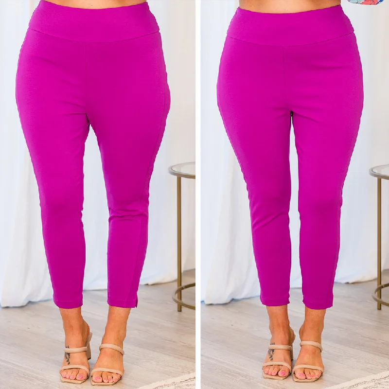 Trendy Outfits For Ladies Strut Your Style Pants, Spring Magenta