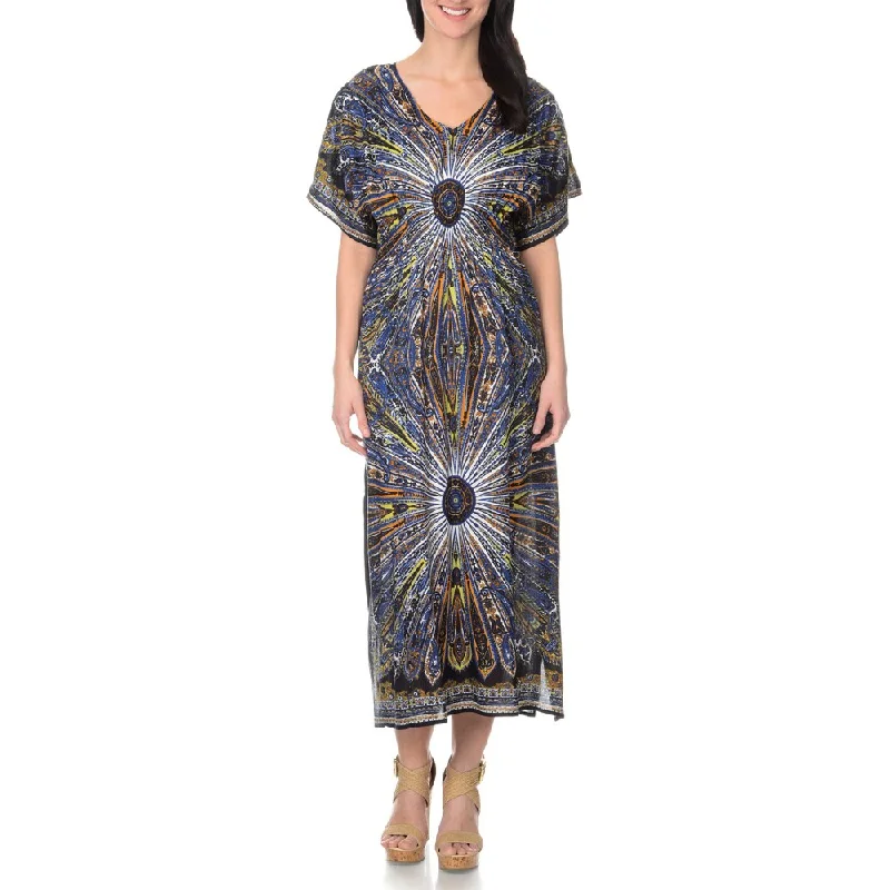 Top Deals La Cera Women's Printed Caftan Maxi Dress