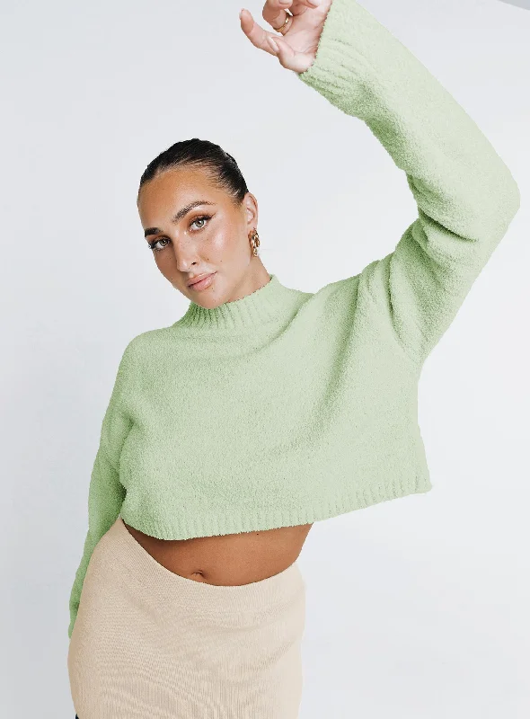 Online Boutiques Affordable Jannie Sweater Green