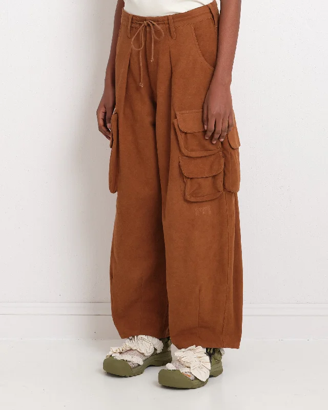 Trendy Boutique Online Forager Pants - Bark Brown Slub