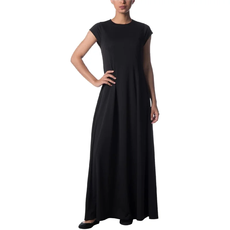 Women’s Trendy Outfits Verona Womens Cap Sleeve Maxi Dress, Black, Small