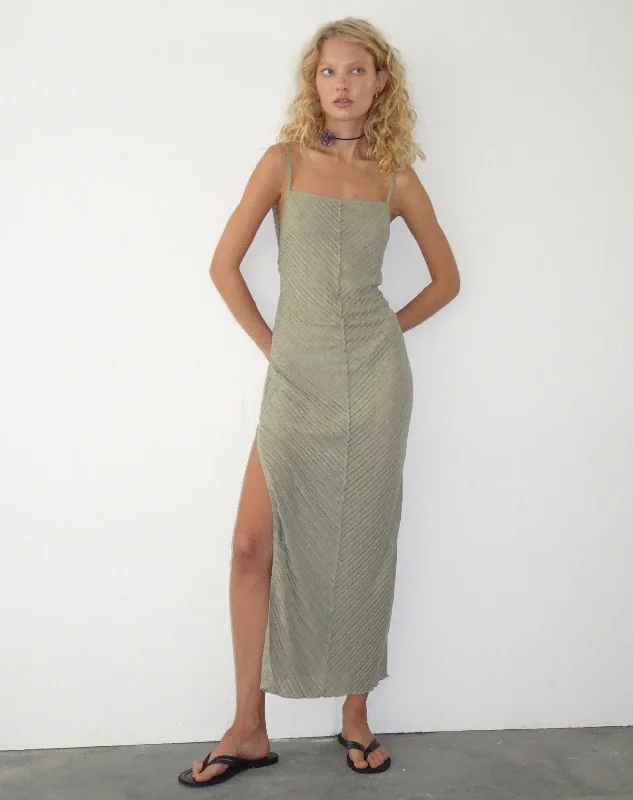 Women’s Clothes for All-Day Comfort and Style Jenaya Knitted Midi Dress in Sage