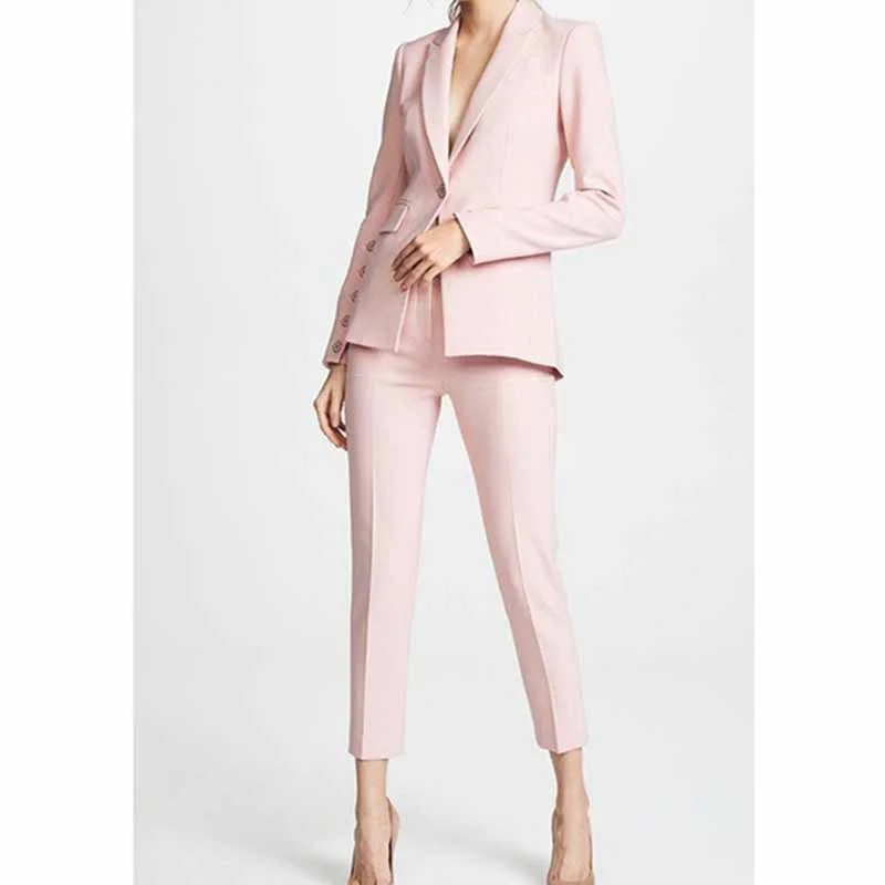 Laid-Back Elegance Women’s Two Pieces Blazer Office Lady Suit Set Work Blazer Jacket and Pant