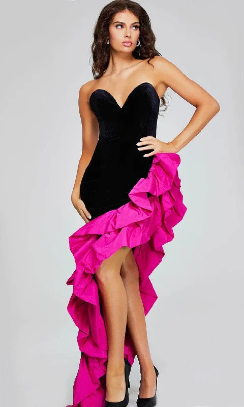 Online Shopping Boutiques Jovani 39885 - Velvet Strapless Evening Gown