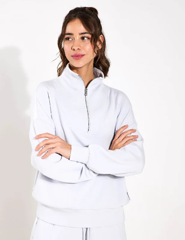 Daily Essentials Hawley Half Zip Sweat - Grey Dawn