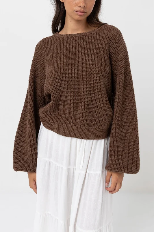 Flash Discount Classic Knit Jumper Chocolate