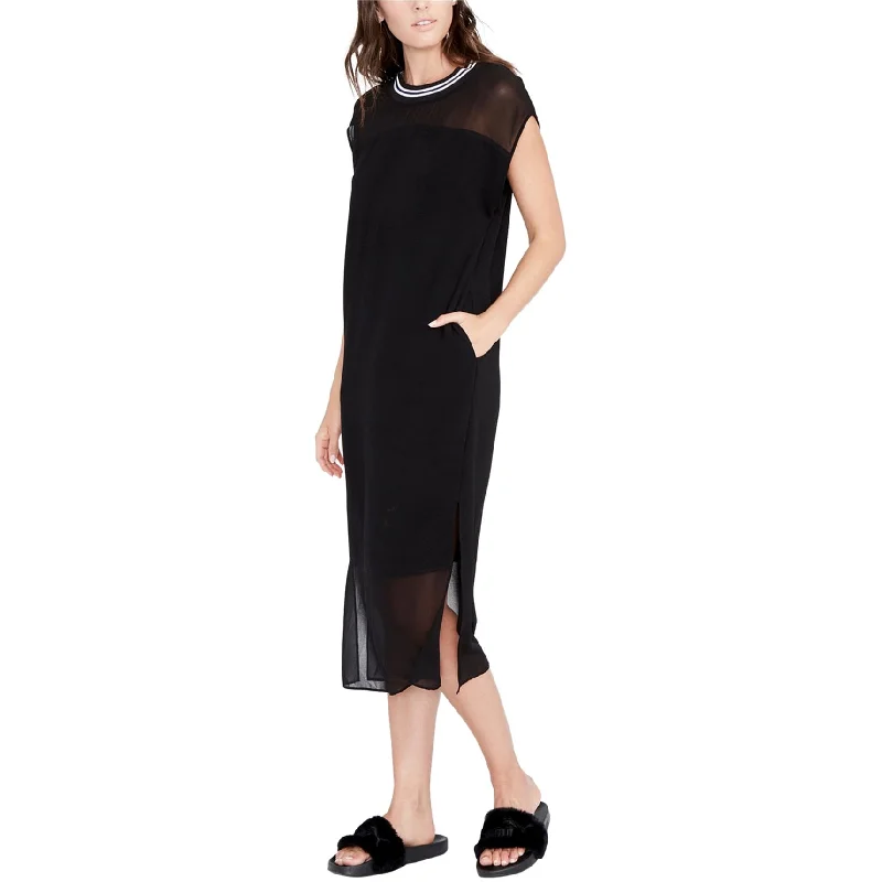 Chic Women’s Clothing for Date Nights Rachel Roy Womens Ribbed Trim Midi Dress