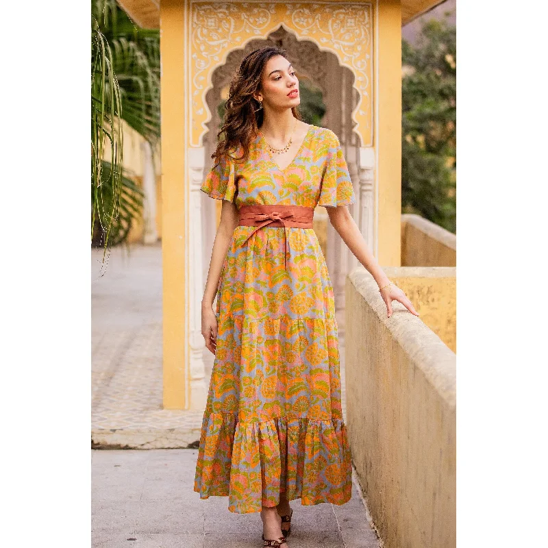 Chic Women’s Clothing Online Novica Handmade Spring Symphony Cotton Maxi Dress