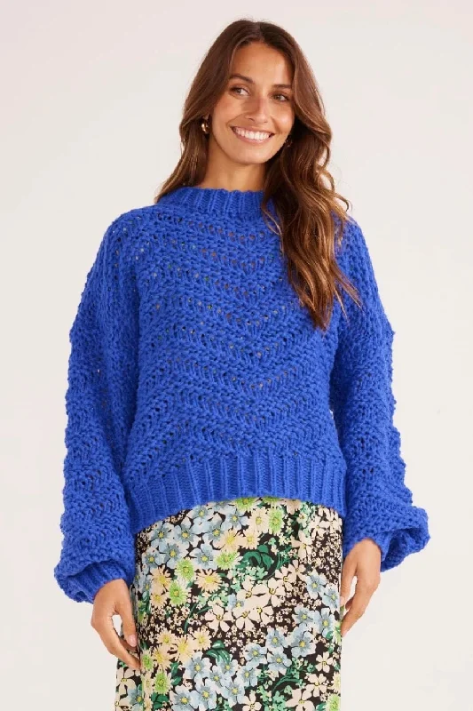 Free Spirited Fashion MinkPink Luna Zig-Zag Knit Jumper