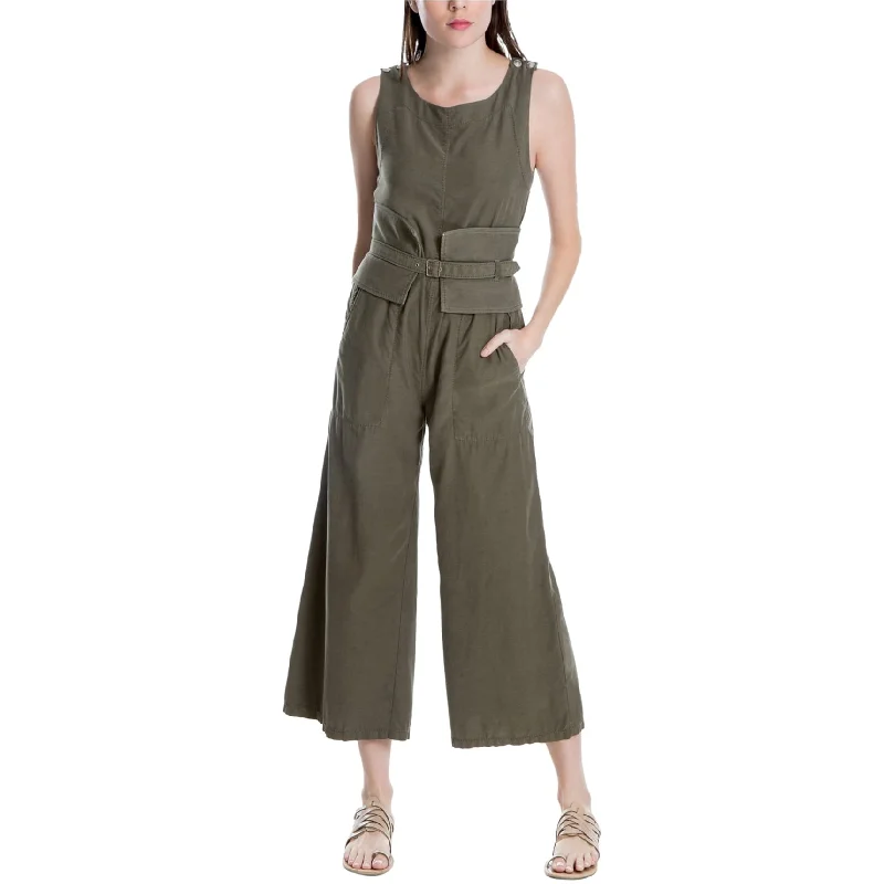 Limited Stock, Big Sale Max Studio London Womens Belted Jumpsuit, Green, Large