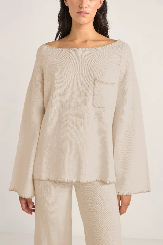 Luxury Fashion Bondi Knit Jumper Natural